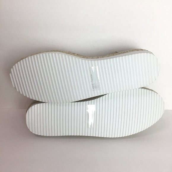 7.5W 7.5 WIDE Rockport Pink Silver Metallic Seaview Espadrilles Bungee Flats NEW - Picture 9 of 16